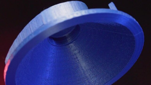 Replacement parts for machine tools in factories, printered on 5D 3D printers. Parts for faFused deposition modeling, 3D printer printing an object from plastic.