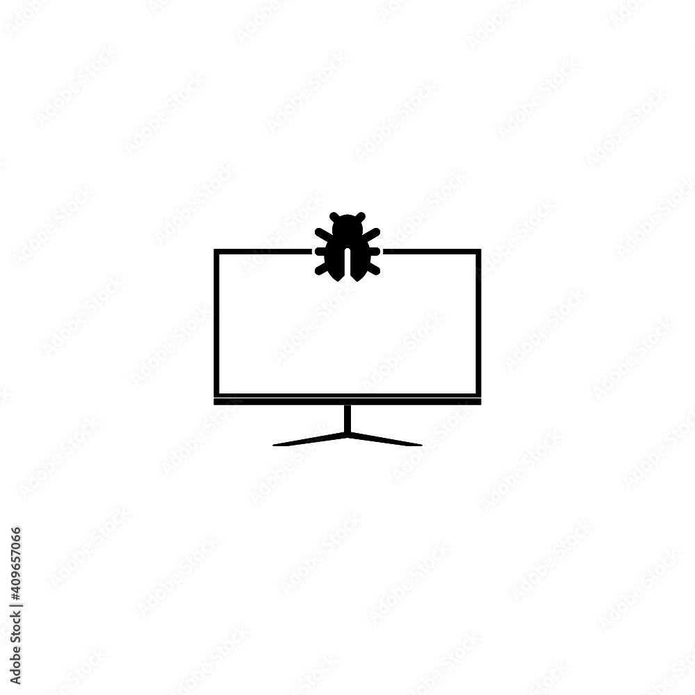 Poster bug report icon isolated on white background
