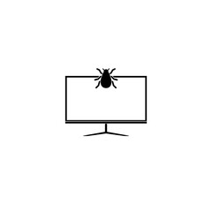 Bug report icon isolated on white background