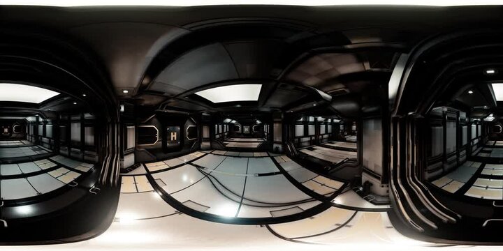 vr360 view of spaceship interior