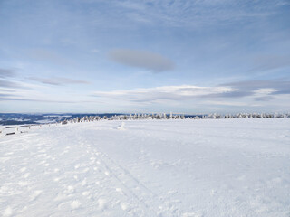 Fototapeta na wymiar Beautiful view over Rhön in winter