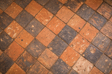 Floor of the Collegial Saint Pierre of Gerberoy, old village in Oise, France.