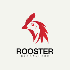 Rooster head logo vector icon symbol illustration design.Rooster  chicken  cock. Abstract vector illustration