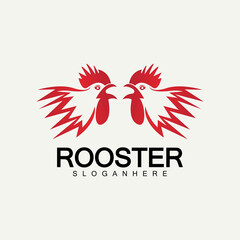 Rooster head logo vector icon symbol illustration design.Rooster  chicken  cock. Abstract vector illustration