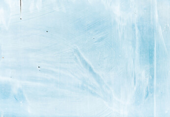 Frost overlay. Blue ice texture. White distressed faded surface with dust scratches acrylic paint...