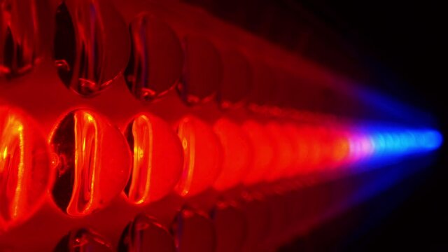 Rgb light emitting diodes or led screen in action. Close-up shot.