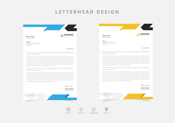 Modern company letterhead design vector