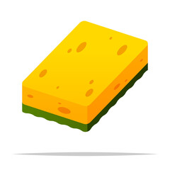Kitchen sponge vector isolated illustration
