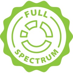 full spectrum cbd green badge rounded outline stamp icon