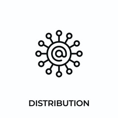 distribution icon vector. distribution transportation icon vector symbol illustration. Modern simple vector icon for your design. distribution icon vector	