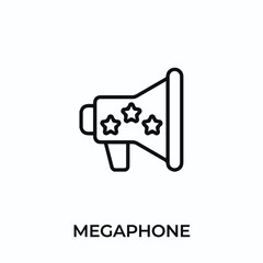 megaphone icon vector. megaphone sign symbol for modern design. Vector illustration	