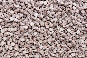 Top view of chocolate chips for background