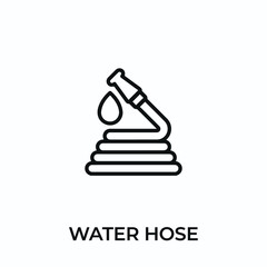 water hose icon vector. water hose sign symbol for modern design. Vector illustration	