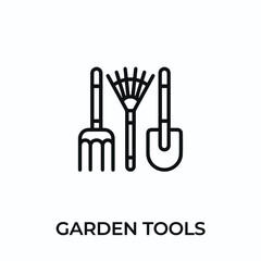 garden tools icon vector. garden tools sign symbol for modern design. Vector illustration	