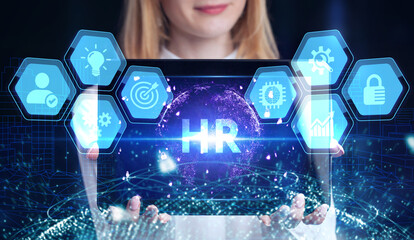 Business, Technology, Internet and network concept. Human Resources HR management concept.