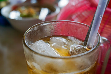 Indonesian specialty iced tea at the warung