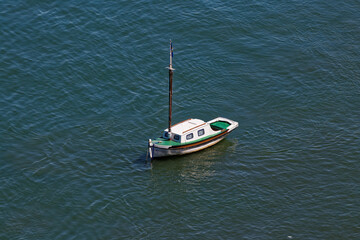 Naklejka na ściany i meble boat in the sea