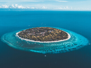 Aerial view of island