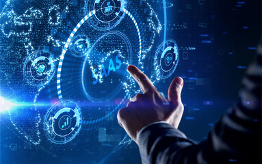 Software as a Service SaaS. Software concept. Business, modern technology, internet and networking concept.