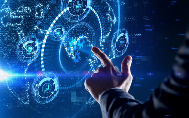 Business, Technology, Internet and network concept. Automation Software Technology Process System.