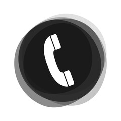 Telefon Hotline auf schwarzem Button