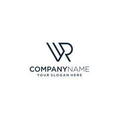 Fototapeta premium WR Initial Logo Design, RW Abstract. Clean, Simple, Luxurious and Professional. Suitable For Business Consulting, Photography, Architecture, Real Estate Brokerage, Construction Etc.