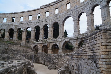 roman amphitheater in pula country