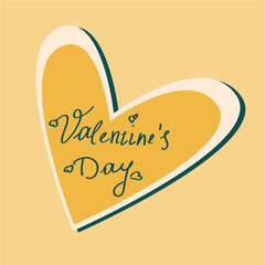 Happy Valentine's Day handwritten inscriptions. Holiday printing house for Valentine's Day. Vector illustration.