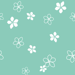 Vector pastel green garden tea party seamless pattern background. Perfect for fabric, scrapbooking, wrap paper, wallpaper projects.