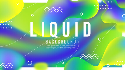 Abstract Liquid Background with fluid gradient shapes composition