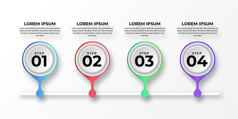 Set of Gradient Infographic Steps