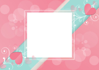 Valentine day concept background, Vector illustration, paper hearts Cute love sale banner or greeting card