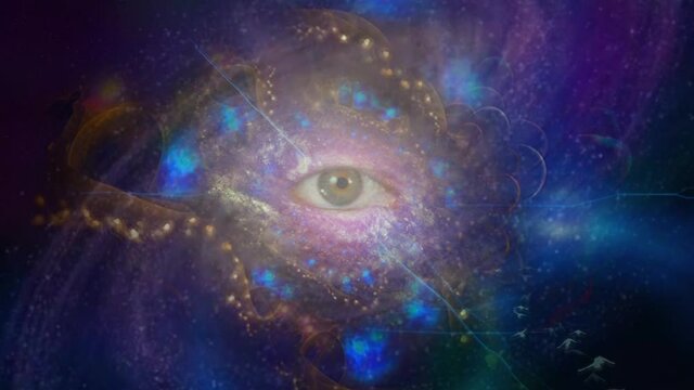 Eye in mystic cosmic fractal
