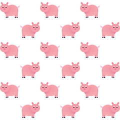 background of pink pig symbols for luck