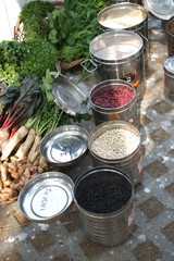 spices in a market