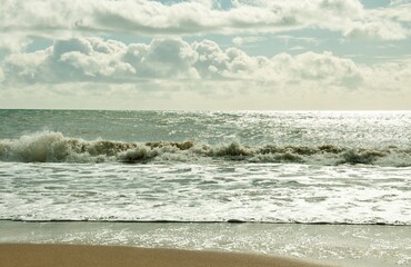 Summertime waves, sea and sky