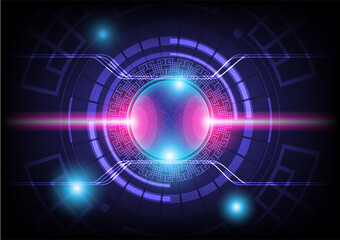 abstract technology background with circles