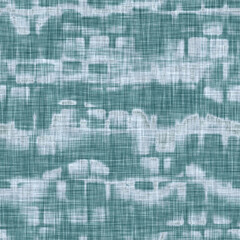 Aegean teal mottled patterned linen texture background. Summer coastal living style home decor fabric effect. Sea green wash grunge distressed blur material. Decorative textile seamless pattern
