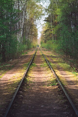 Obraz premium Abandoned railroad in Poland