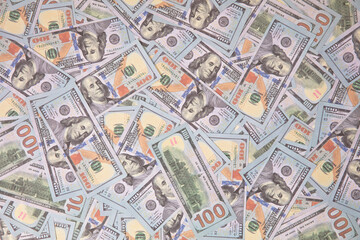 Mockup Dollars Banknotes, Cash One handred dollar banknotes money, inancial economy