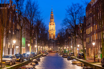 Naklejka premium Amsterdam, Netherlands Bridges and Canals