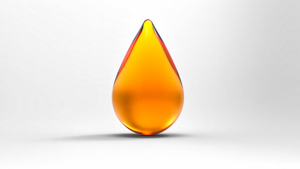 Oil drop 3d illustration. Stock image.