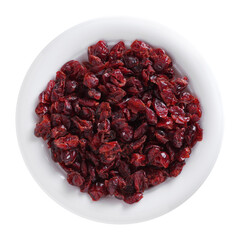 Dried cranberries in plate