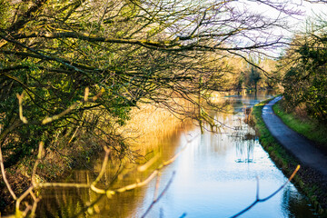 Sunset over the canal, preston