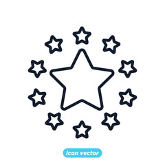 star icons. Shining star. Abstract Falling Star symbol vector illustration