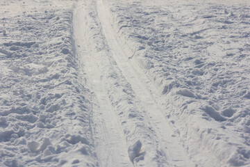 tracks in snow