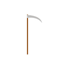 Scythe icon. Vector illustration. Isolated.