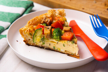 Veggie quiche traditional french recipe