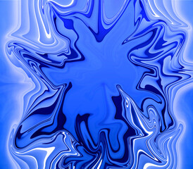 Abstract graphic pattern of blue liquid illustration