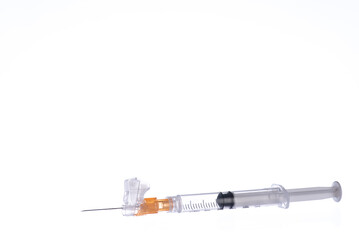 Syringe isolated on white background.